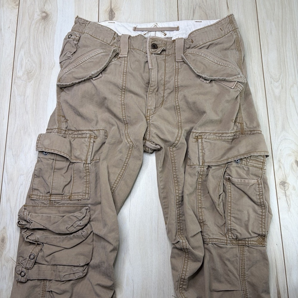 POLO RALPH LAUREN Utility Cargo Pants Slim Fit Military Herringbone Mens 32x30 - Picture 2 of 16